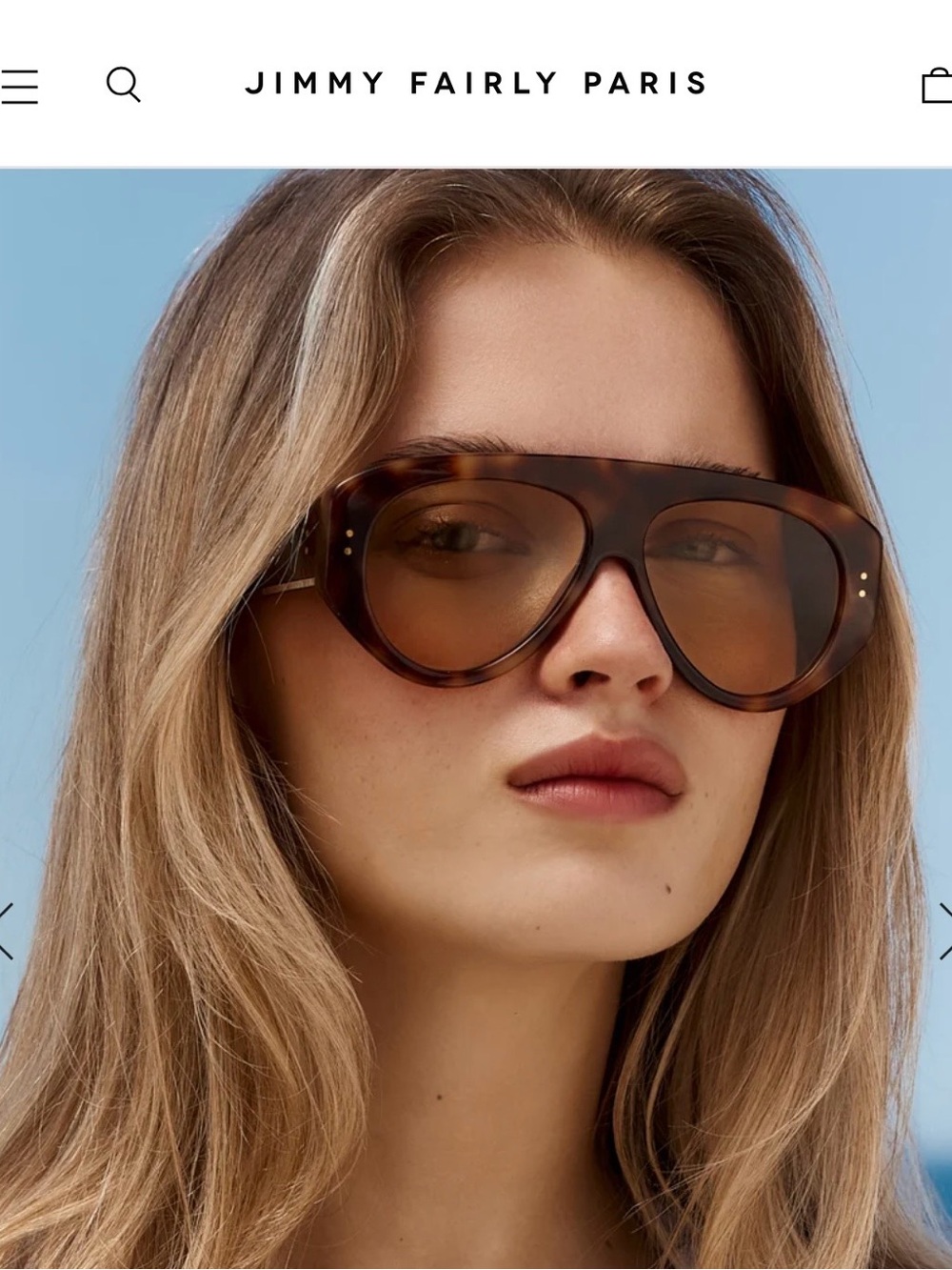 Jimmy Fairly Women’s Tortoiseshell Brown Oversized Shield Sunglasses